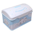 Japan Sanrio Can Piggy Bank with Lock Case - Cinnamoroll : Milk Blue - 2