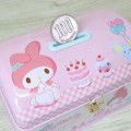 Japan Sanrio Can Piggy Bank with Lock Case - My Melody : Cake Party - 4