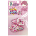 Japan Catch Teenieping Sequins Hair Clip Set - Heartsping Glitter Star Pink - 1