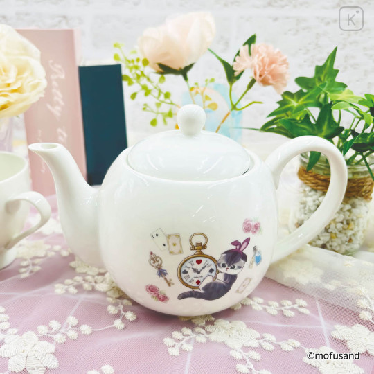 Japan Mofusand Porcelain Teapot - Fairytale Cat Tea Party - 2