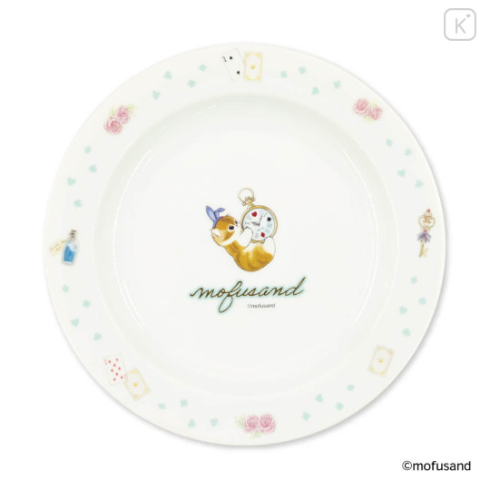 Japan Mofusand Porcelain Plate - Fairytale Cat Tea Party Blue - 4