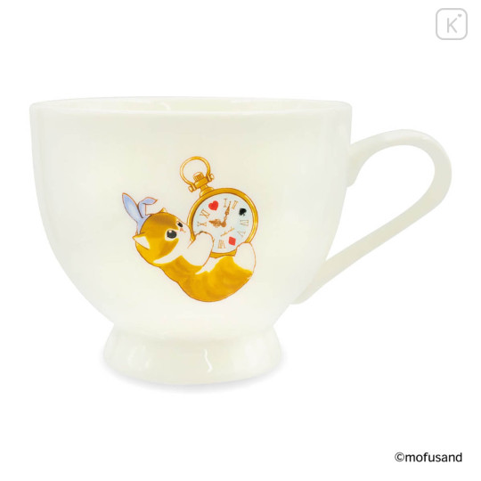 Japan Mofusand Teacup & Saucer Set - Fairytale Cat Tea Party Blue - 5