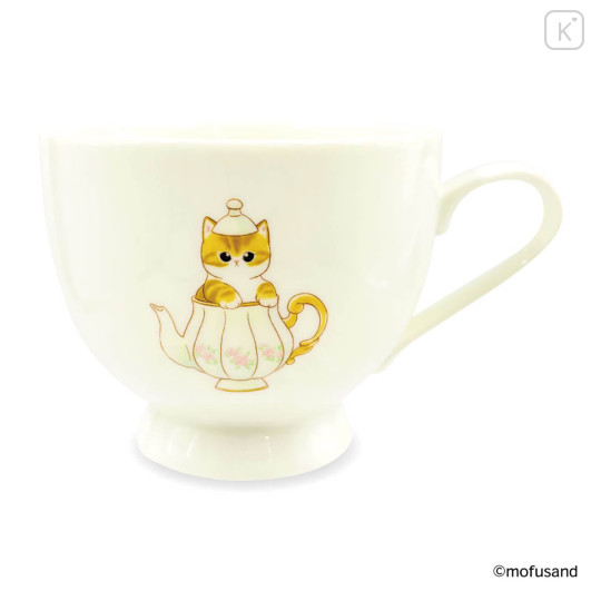 Japan Mofusand Teacup & Saucer Set - Fairytale Cat Tea Party Pink - 5