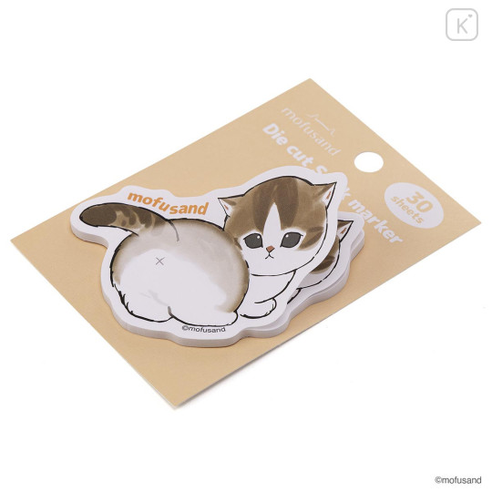 Japan Mofusand Die-cut Sticky Notes - Brown Cat Butt Left - 4
