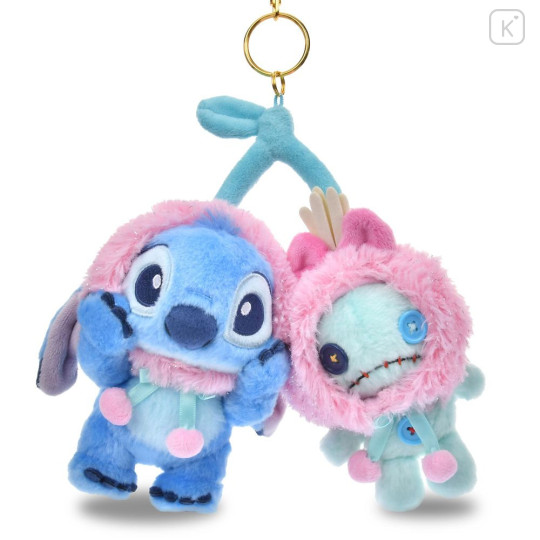 Japan Disney Store Plush Keychain - Scrump & Stitch : Glossy Fruits Cherry - 2