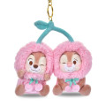 Japan Disney Store Plush Keychain - Chip & Dale : Glossy Fruits Cherry - 1