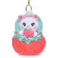 Japan Disney Store Plush Keychain - Marie : Glossy Fruits Strawberry - 1