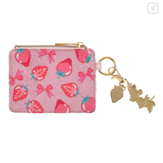 Japan Disney Store Pass Case Card Holder Pouch - Minnie : Glossy Fruits Strawberry - 2