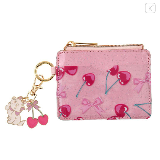 Japan Disney Store Pass Case Card Holder Pouch - Marie : Glossy Fruits Cherry - 1