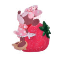 Japan Disney Store Marble Hair Claw Clip - Minnie : Glossy Fruits Strawberry - 1