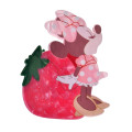 Japan Disney Store Marble Hair Claw Clip - Minnie : Glossy Fruits Strawberry - 3