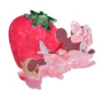 Japan Disney Store Marble Hair Claw Clip - Minnie : Glossy Fruits Strawberry - 4