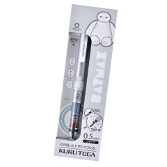 Japan Disney Store Kuru Toga Mechanical Pencil - Baymax : Metallic Silver