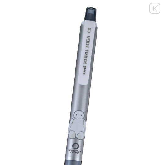Japan Disney Store Kuru Toga Mechanical Pencil - Baymax : Metallic Silver - 3