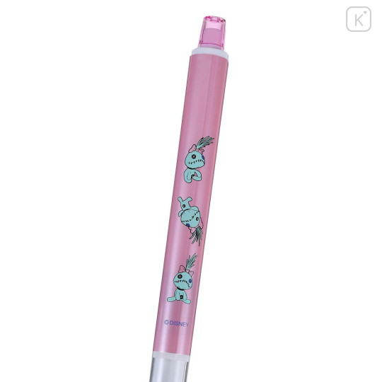 Japan Disney Store Kuru Toga Mechanical Pencil - Scrump & Stitch : Metallic Pink Ribbon - 4