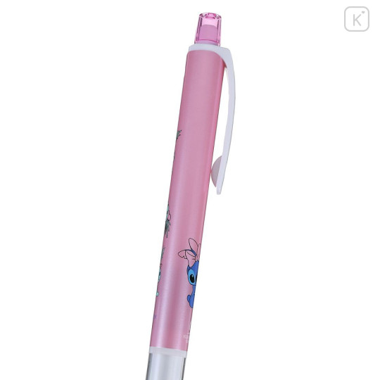 Japan Disney Store Kuru Toga Mechanical Pencil - Scrump & Stitch : Metallic Pink Ribbon - 5