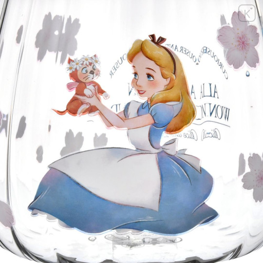 Japan Disney Store Glass Mug - Alice in Wonderland : Sakura - 4