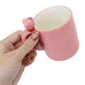 Japan Kirby 3D Porcelain Mug with Nokkari Figure - Kirby : Pokepeace Inhale Pink - 2