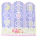 Japan Kirby Mini Towel Jacquard Handkerchief - Kirby & Waddle Dee : Good Night Purple Cloud - 1