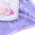 Japan Kirby Mini Towel Jacquard Handkerchief - Kirby & Waddle Dee : Good Night Purple - 2