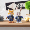 Japan Disney Store StanDs Plush Toy Set - Zootopia 2 : Officer Judy Hopps & Nick Wilde Self-Standing - 2