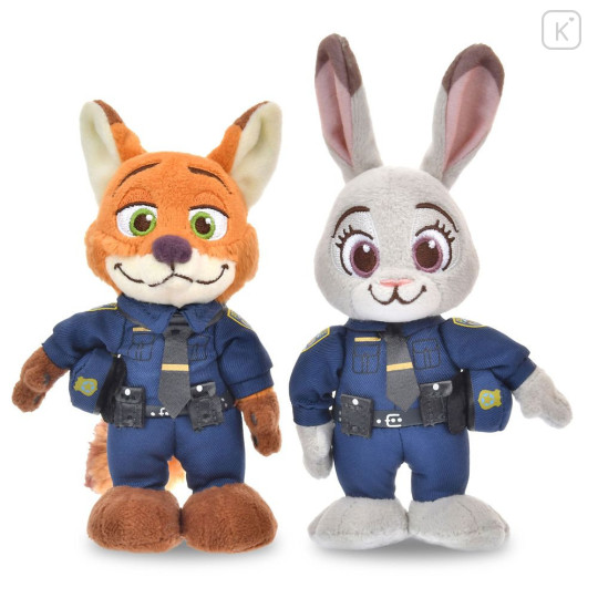 Japan Disney Store StanDs Plush Toy Set - Zootopia 2 : Officer Judy Hopps & Nick Wilde Self-Standing - 5