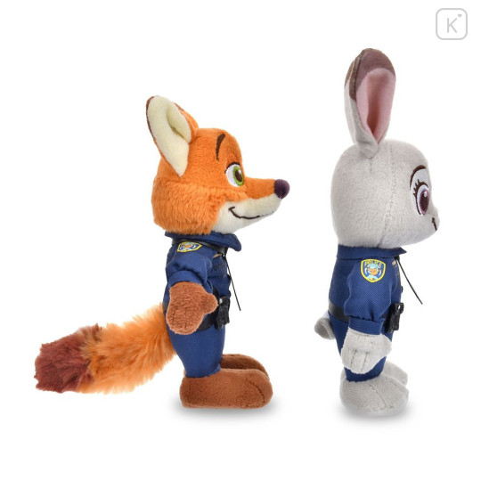 Japan Disney Store StanDs Plush Toy Set - Zootopia 2 : Officer Judy Hopps & Nick Wilde Self-Standing - 6