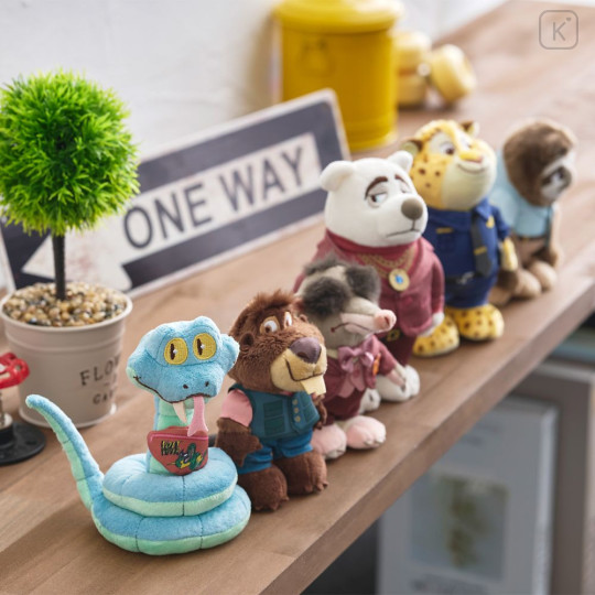 Japan Disney Store StanDs Plush Toy - Zootopia 2 : Mr. Big Arctic Shrew Crime Boss Self-Standing - 2