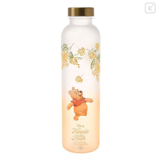 Japan Disney Store Water Bottle - Pooh : Frost Flower Drinkware - 1
