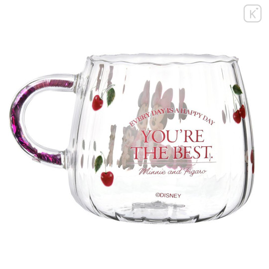 Japan Disney Store Glass Mug - Minnie : Cherry - 3