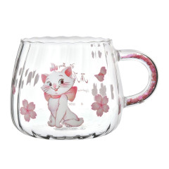 Japan Disney Store Glass Mug - Marie : Sakura Cherry Blossom