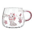 Japan Disney Store Glass Mug - Marie : Sakura Cherry Blossom - 1