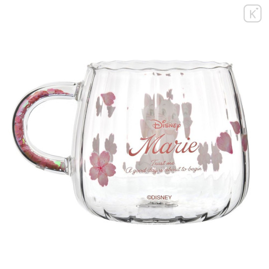 Japan Disney Store Glass Mug - Marie : Sakura Cherry Blossom - 3