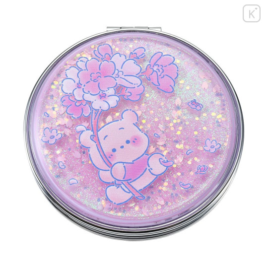 Japan Disney Store 2-sided Compact Mirror - Pooh : Sakura Collection 2026 Glitter - 1