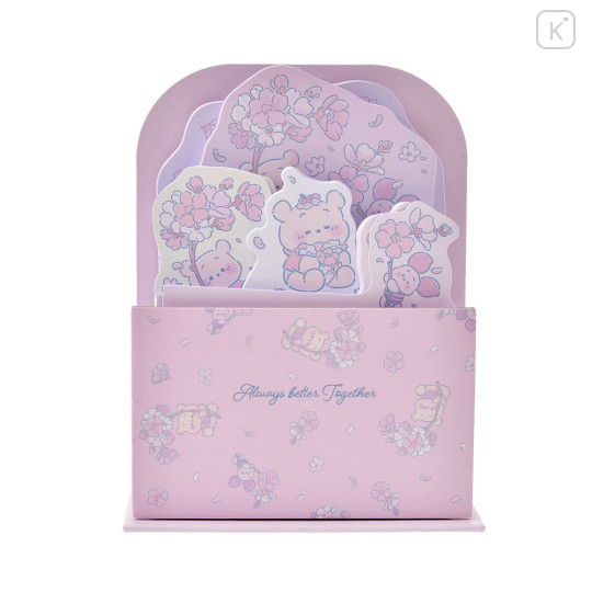 Japan Disney Store Memo Pad & Pen Stand - Piglet & Pooh : Sakura Collection 2026 - 1