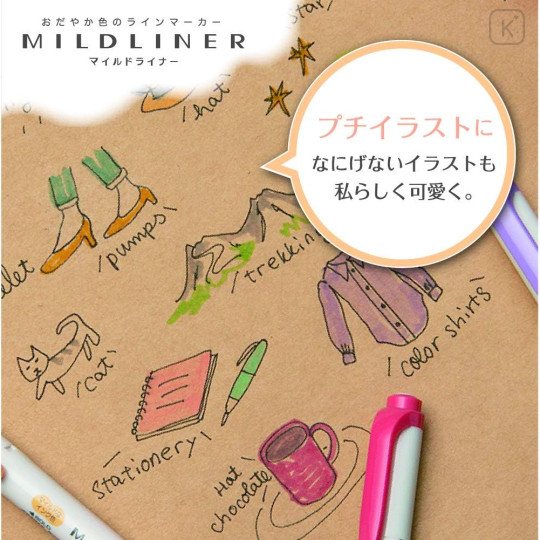 Japan Zebra Mildliner Double-sided Highlighter Set - 25 Colors - 4