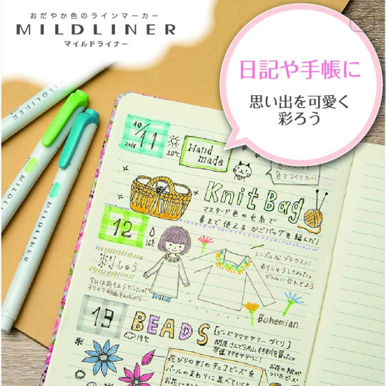 Japan Zebra Mildliner Double-sided Highlighter Set - 25 Colors - 5