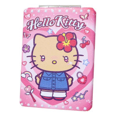 Japan Sanrio 2-sided Compact Mirror - Hello Kitty : Heart Eyes Tan Y2K