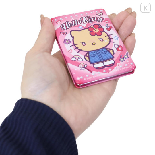 Japan Sanrio 2-sided Compact Mirror - Hello Kitty : Heart Eyes Tan Y2K - 2