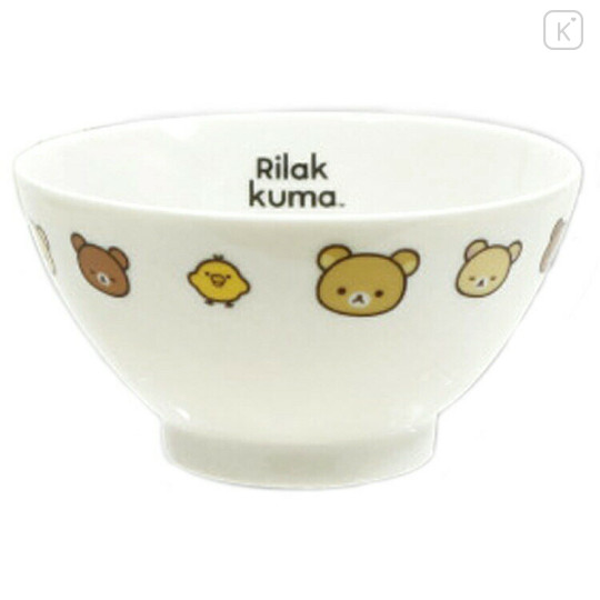 Japan San-X Rice Bowl - Rilakkuma : Characters Face - 1