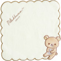 Japan San-X Embroidered Mini Towel Handkerchief - Rilakkuma : Light Yellow - 1