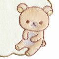Japan San-X Embroidered Mini Towel Handkerchief - Rilakkuma : Light Yellow - 2