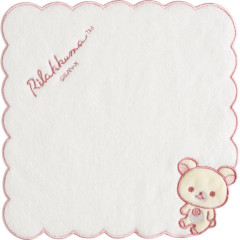 Japan San-X Embroidered Mini Towel Handkerchief - Korilakkuma : Light Pink