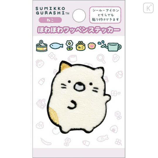 Japan San-X Versatile Iron-On and Sticker Patch - Sumikko Gurashi : Neko - 1