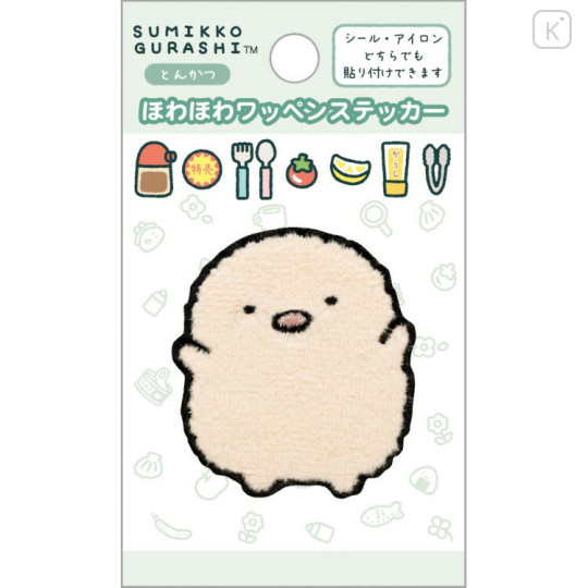 Japan San-X Versatile Iron-On and Sticker Patch - Sumikko Gurashi : Tonkatsu Fried Pork - 1
