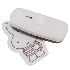 Japan Miffy Glasses Case - Miffy : Pastel Beige Brown