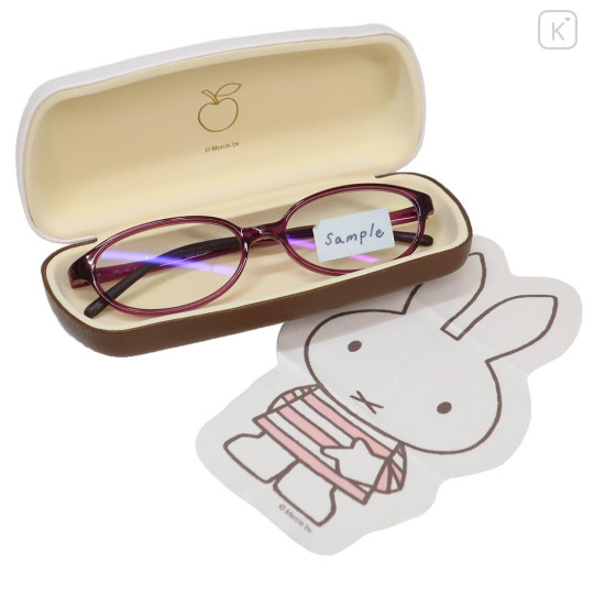 Japan Miffy Glasses Case - Miffy : Pastel Beige Brown - 2