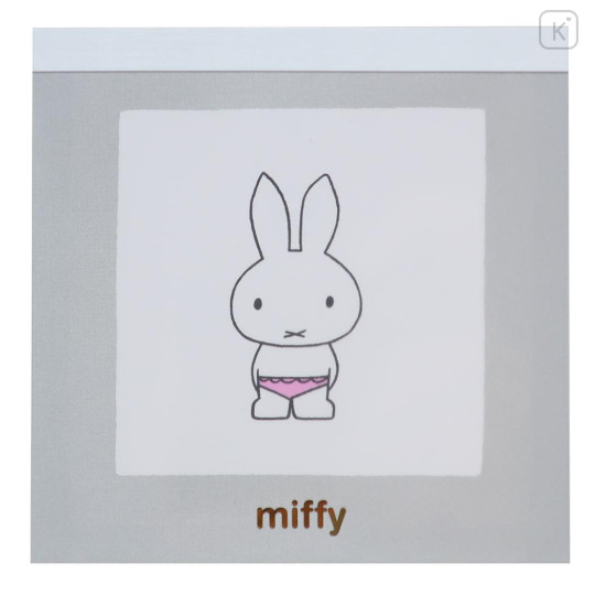 Japan Miffy Square Memo - Miffy : Pastel Grey Pink - 1