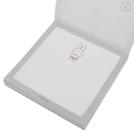Japan Miffy Square Memo - Miffy : Pastel Grey Pink - 2