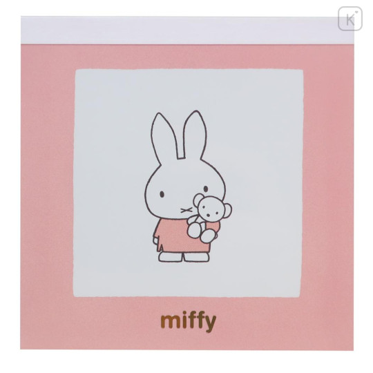 Japan Miffy Square Memo - Miffy : Pastel Pink Bear - 1